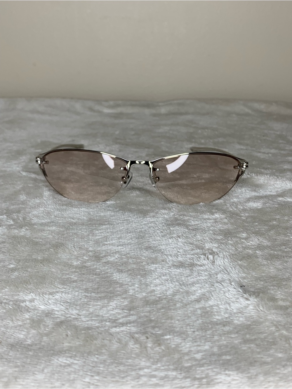 Mint Gentle Monster FUTURA Women's Silver Frame Brown Lens Cat Eye Sunglasses